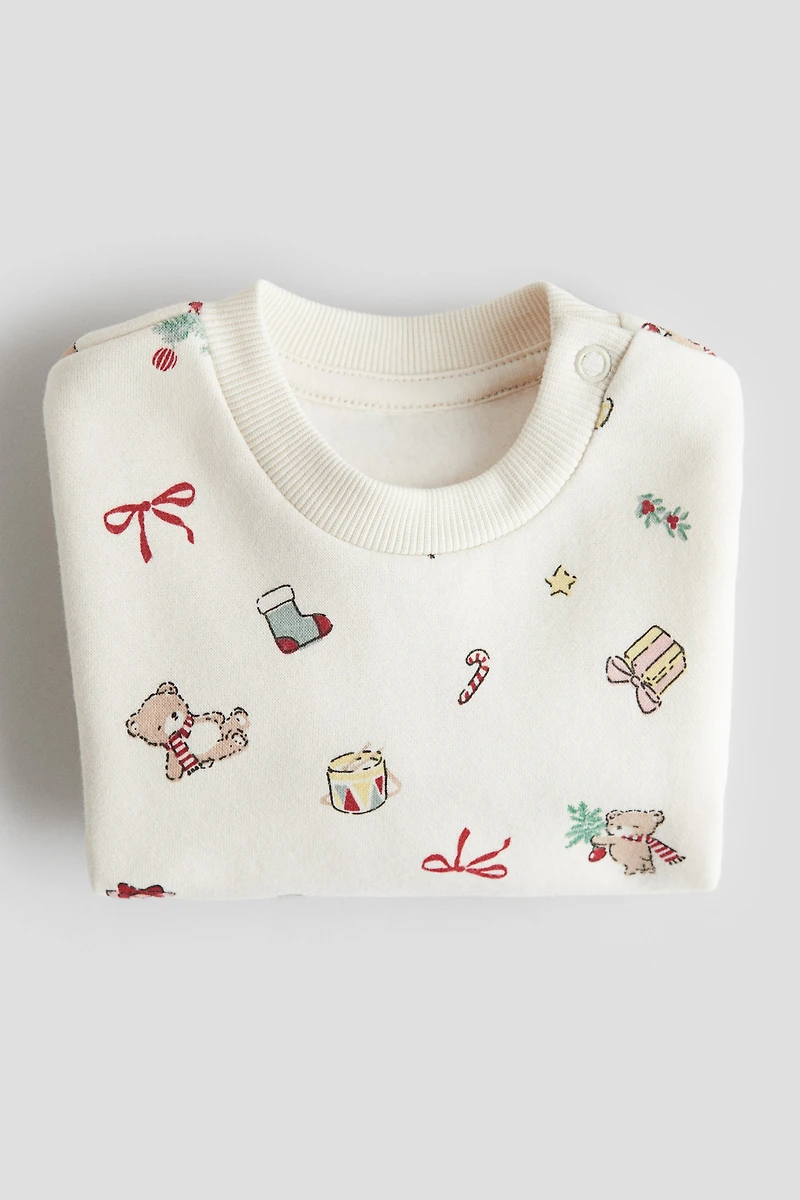 Printed Brushed-Inside Sweatshirt