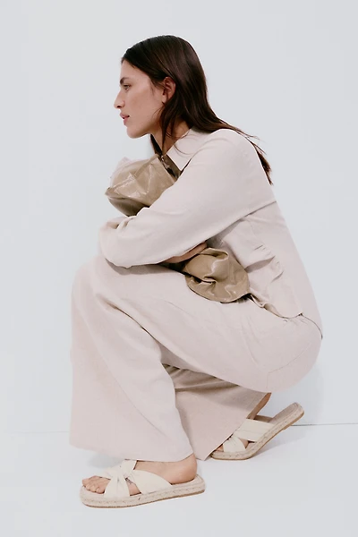 Twist-Detail Espadrille Sandals