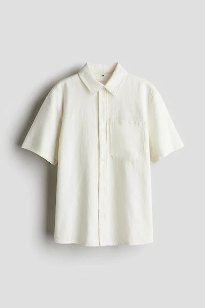 Chemise à manches courtes en coton