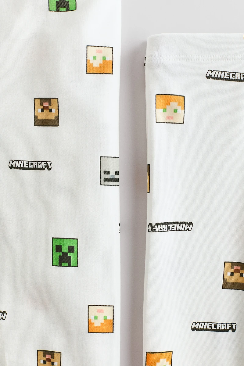 Snug-Fit Printed Cotton Pajamas