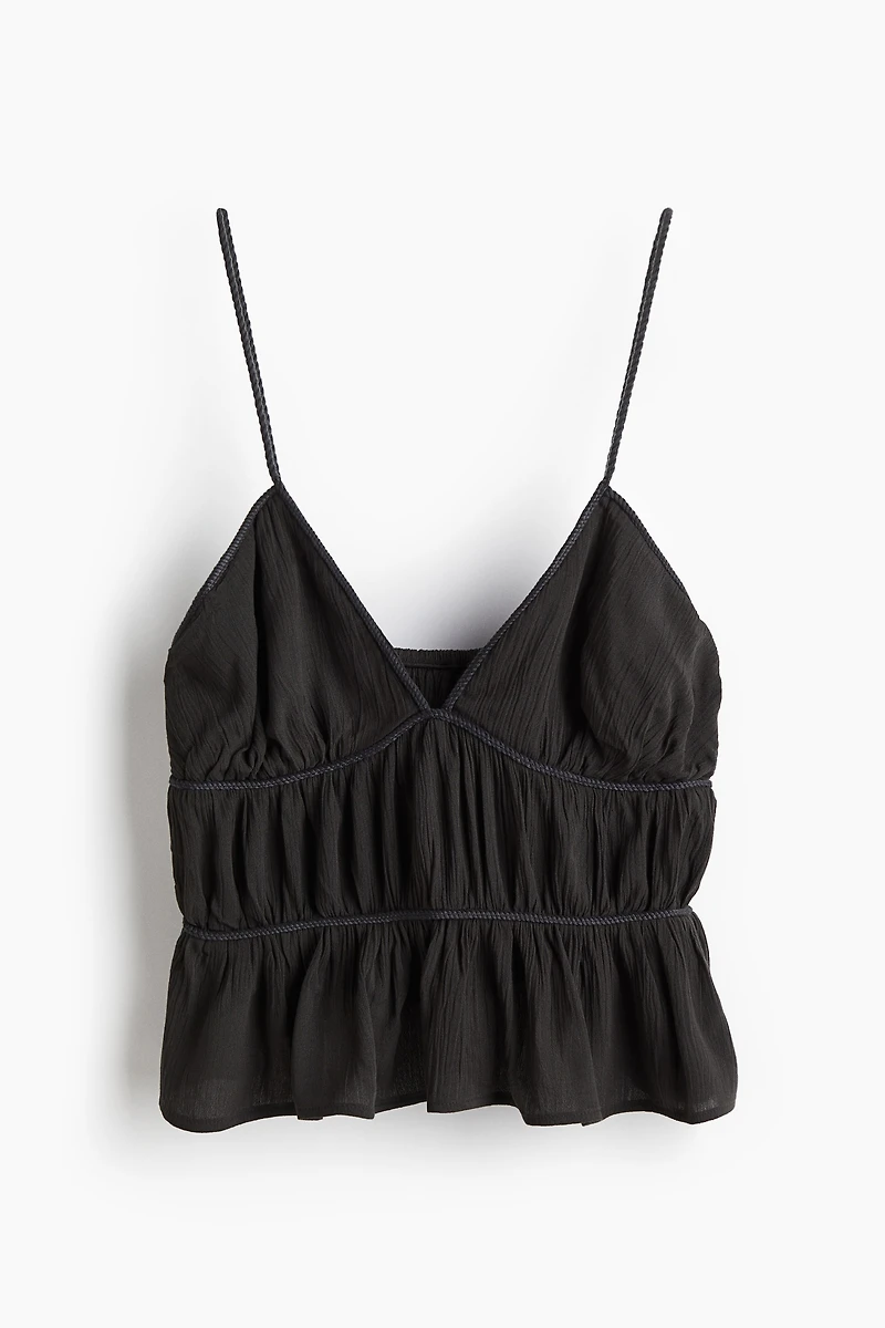 Braid-Detail Strappy Top
