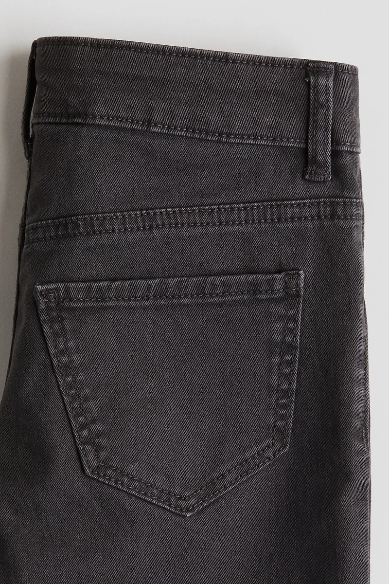 Wide-Leg Twill Pants