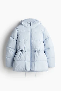 Oversized Drawstring-Waist Puffer Jacket