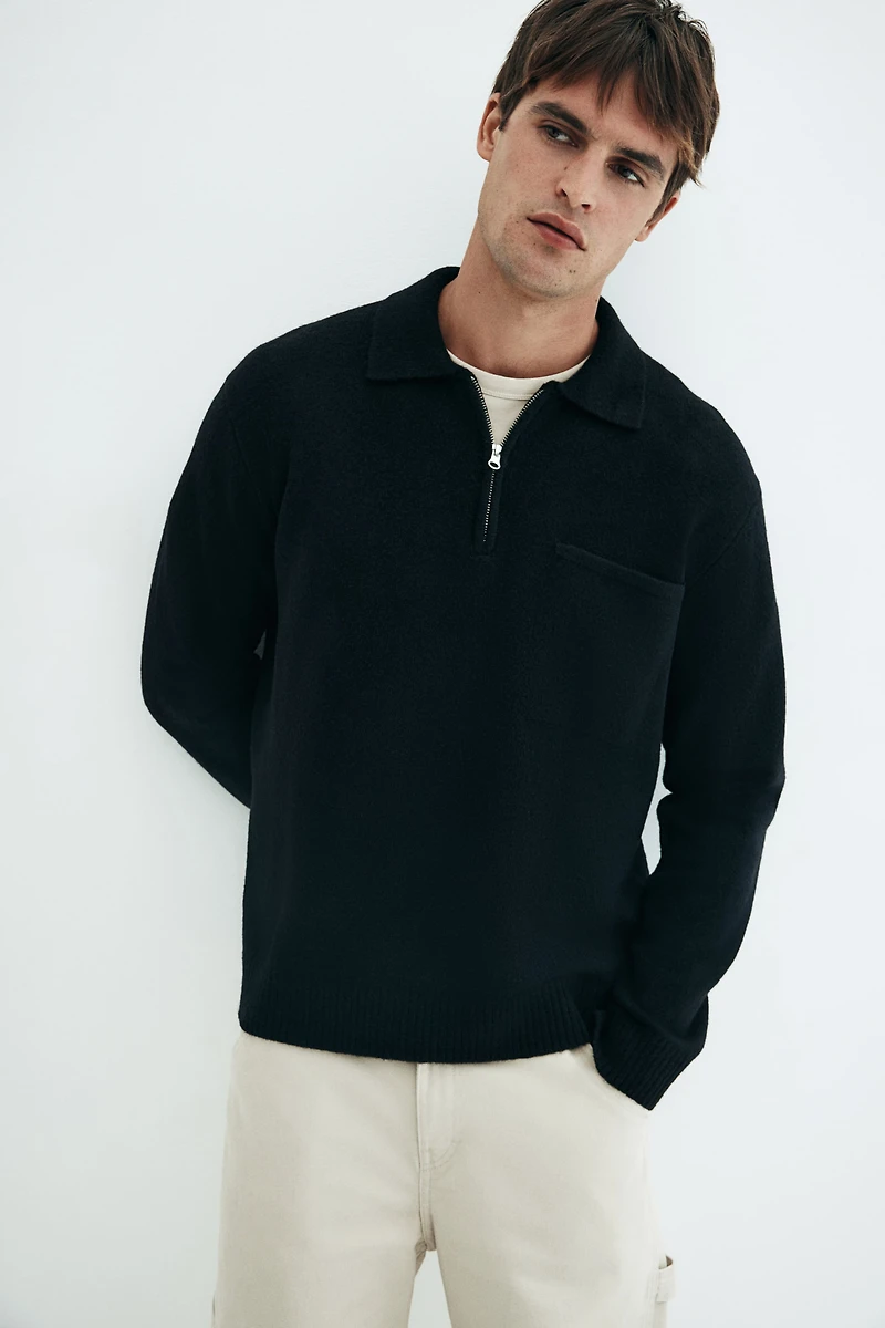 Regular-Fit Half-Zip Sweater