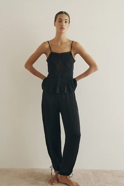 Haut à bretelles fines en satin de viscose