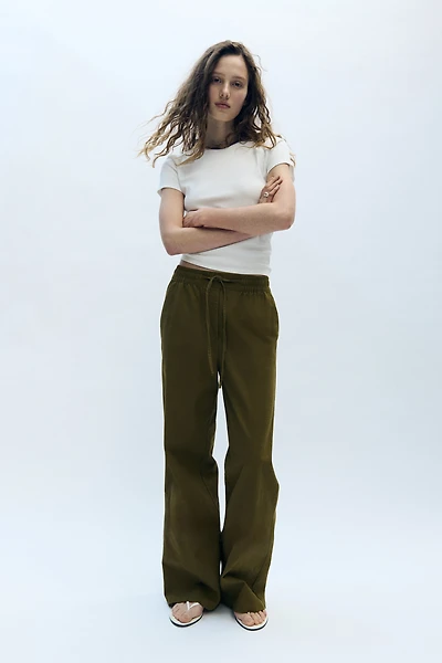 Cotton Drawstring Pants