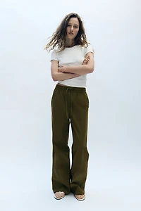 Cotton Drawstring Pants