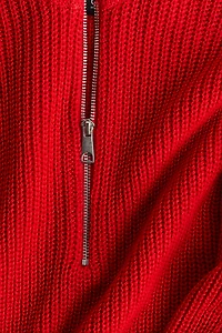 Chunky-Knit Half-Zip Sweater