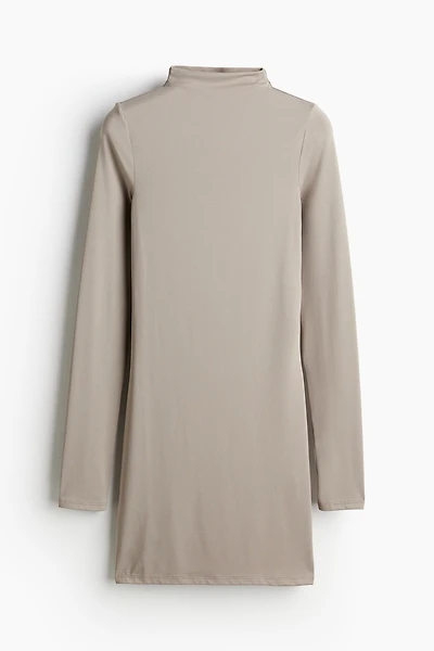 Mock Turtleneck Mini Dress