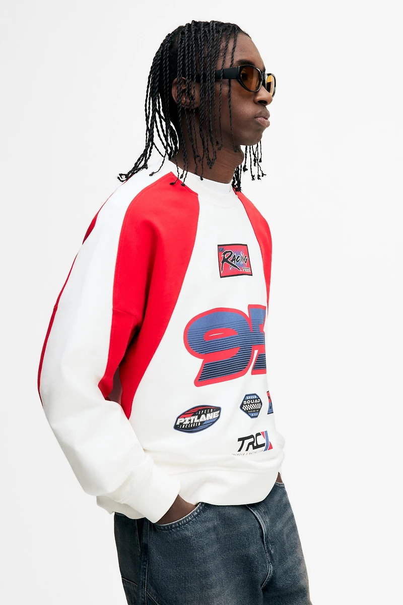 Oversized Printed Sweatshirt