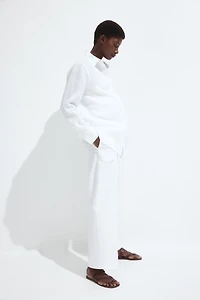 MAMA Before & After Linen-Blend Pants