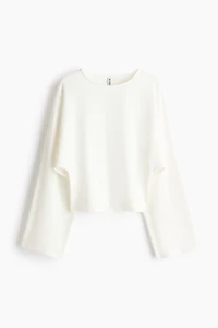 Batwing-Sleeved Jersey Top