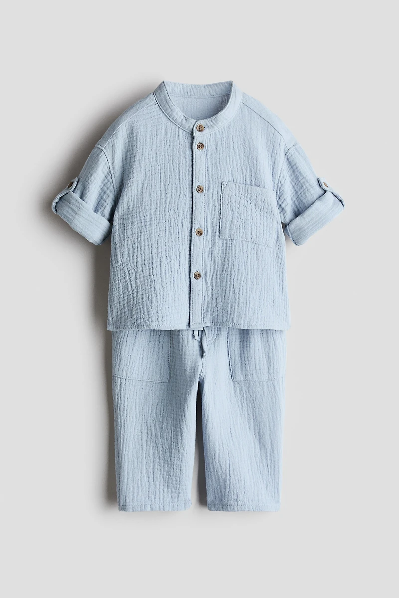 Ensemble 2 pièces en mousseline de coton