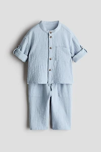 Ensemble 2 pièces en mousseline de coton