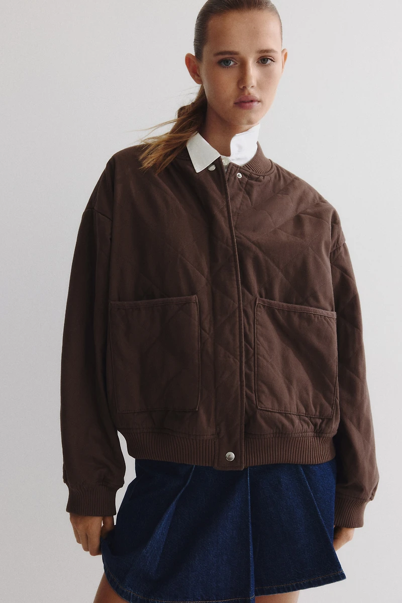 Quilted Bomber Jacket