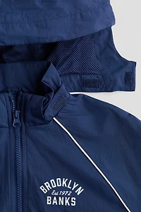 Hooded Nylon Windbreaker