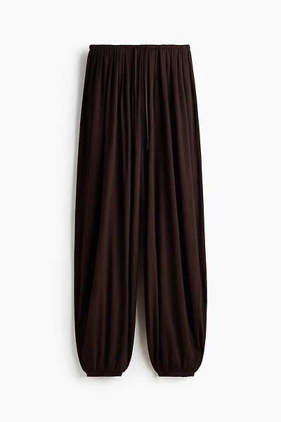 Balloon-Leg Pants with Drawstring