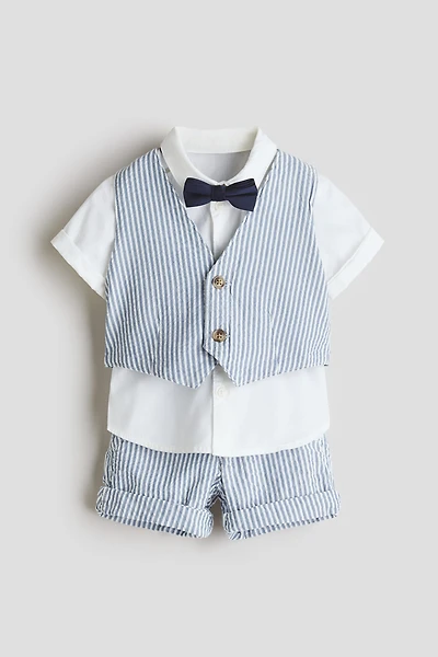 4-Piece Linen-Blend Dressy Set