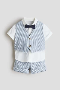 4-Piece Linen-Blend Dressy Set