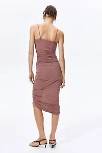 Draped Tie-Detail Skirt