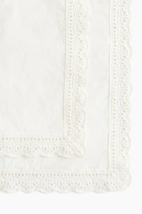 2-Pack Lace-Trimmed Cotton Napkins