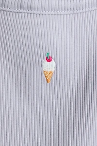 Embroidered-Detail Tank Top