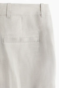 Linen-Blend Dress Pants