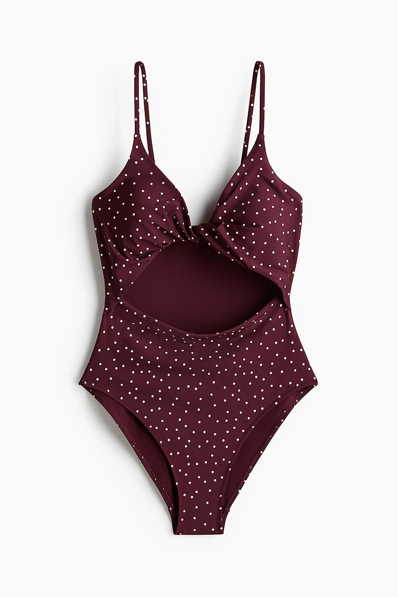 Maillot de bain coussiné échancré