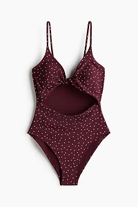 Maillot de bain coussiné échancré