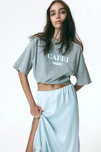 Oversized T-Shirt with Printed Motif