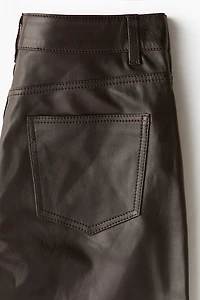 Straight Leather Pants