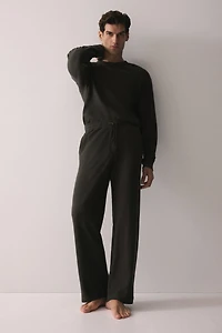 Waffled Cotton Pajama Shirt and Pants