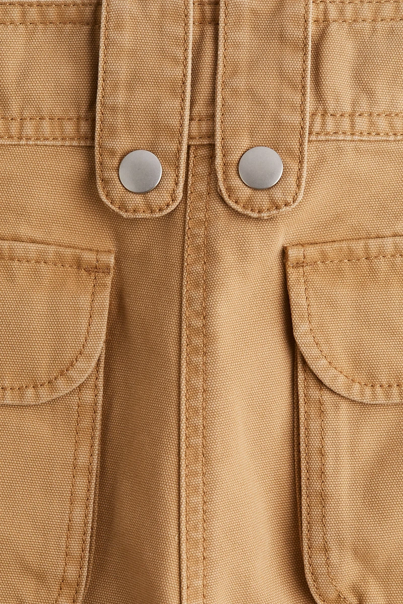 Canvas Mini Shorts