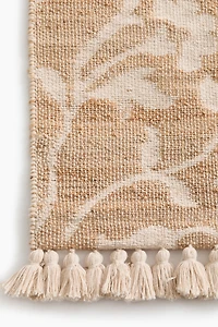 Large Floral Jute-Blend Rug