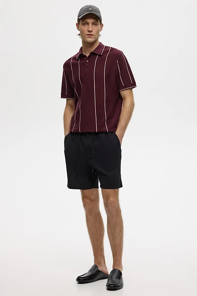 Regular-Fit Linen-Blend Shorts