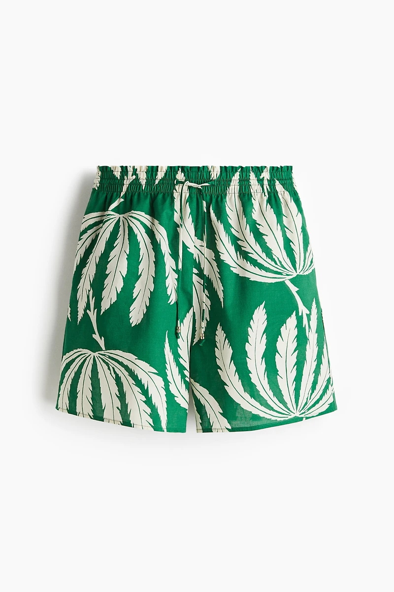 Printed Drawstring Shorts