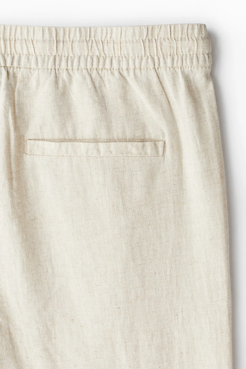 Regular-Fit Linen-Blend Pants