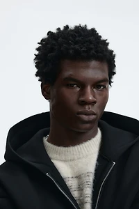 Loose-Fit Scuba Hooded Jacket