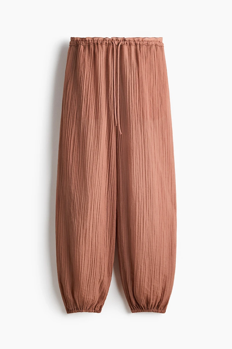 Balloon-Leg Pants with Drawstring