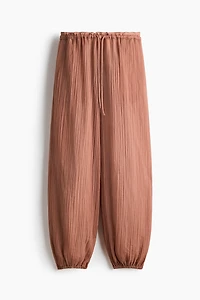 Balloon-Leg Pants with Drawstring