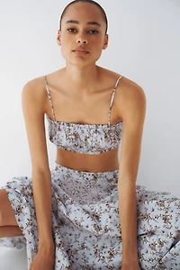 Ruffle-Trimmed Bralette Top
