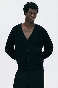 Regular-Fit Rib-Knit Cardigan