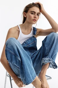 Salopette en denim de coton