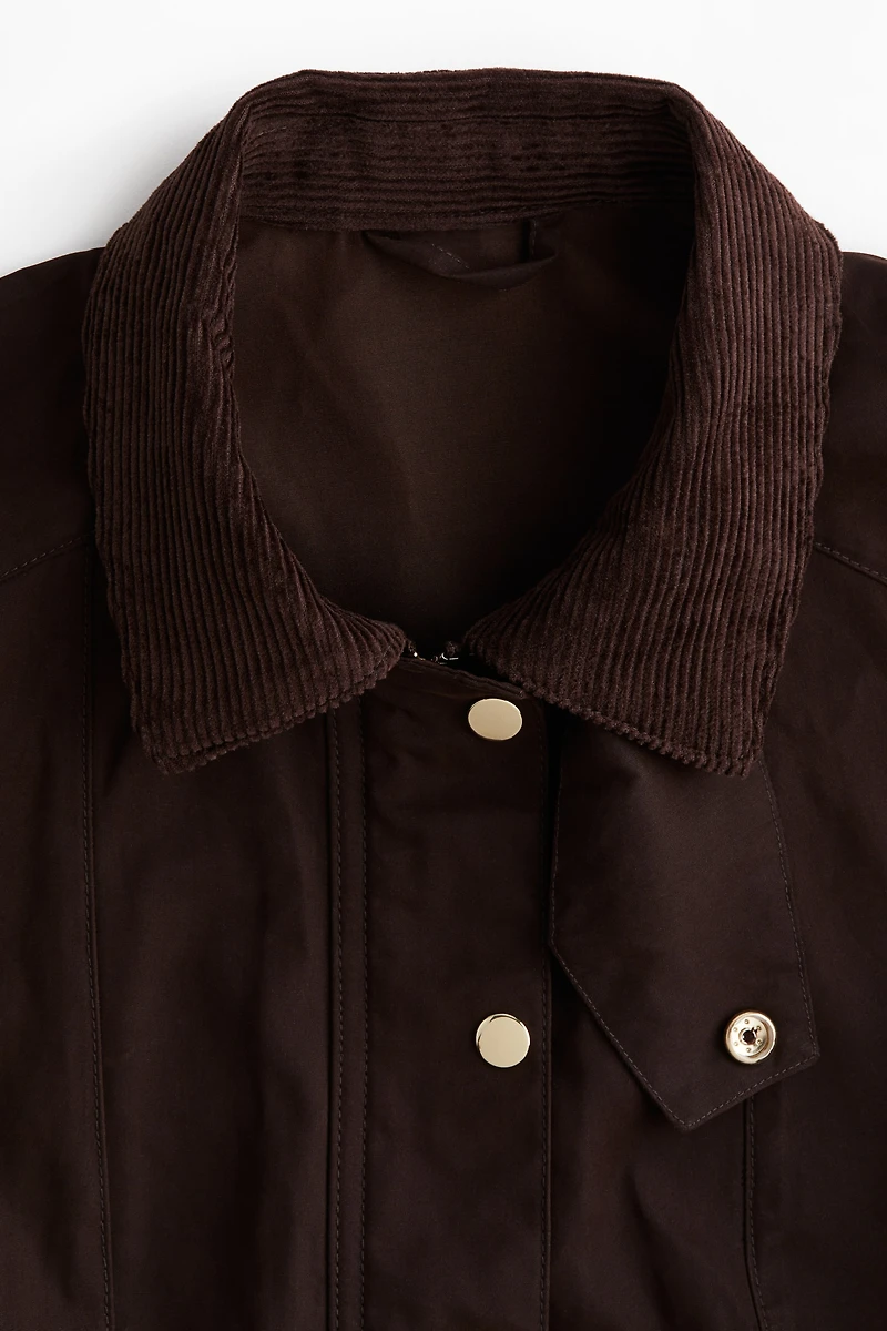 Jacket with Corduroy Collar