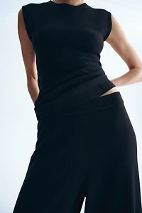 Wide-Leg Knit Pants