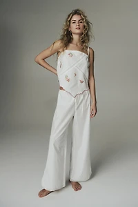 Embroidered Cotton Pajamas