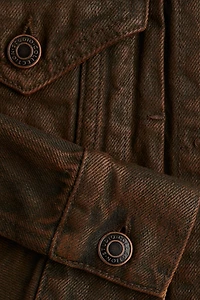 Veste en denim enduit