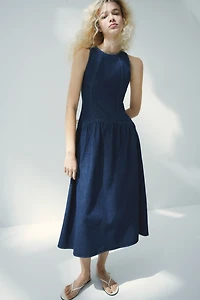 Robe en denim avec jupe évasée