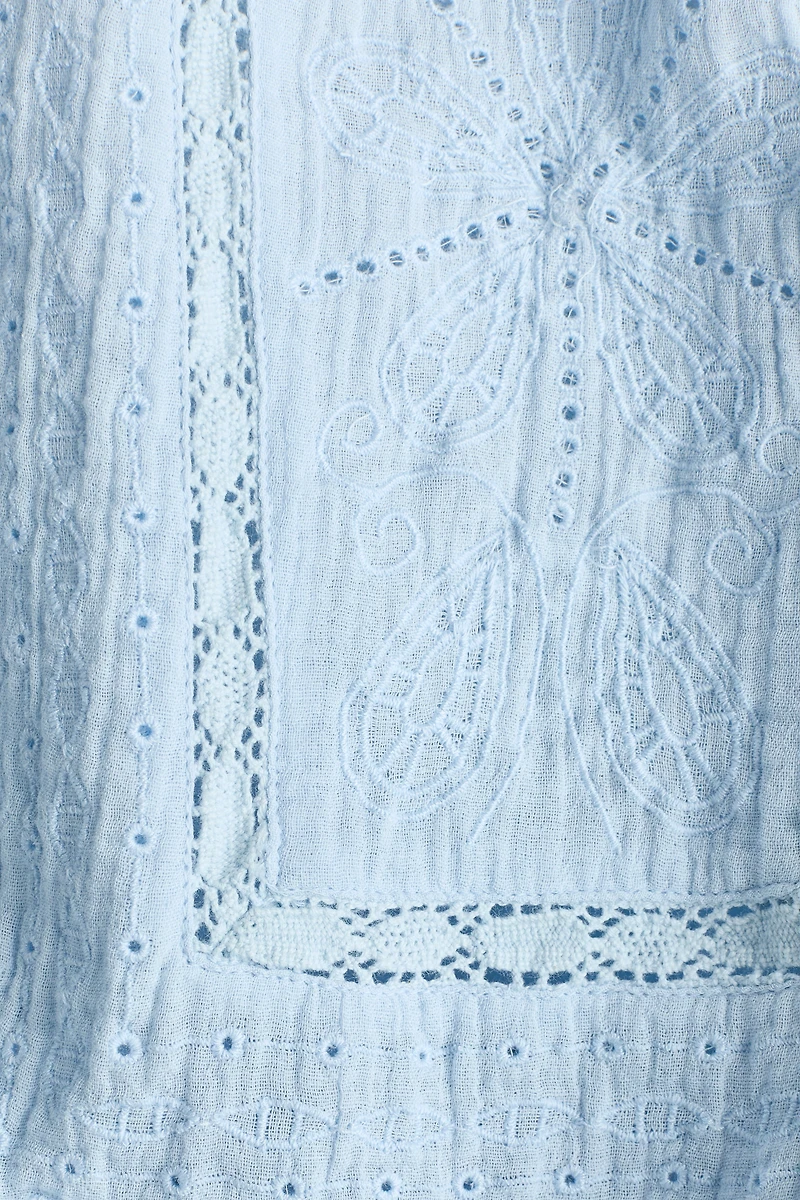 Muslin Top with Eyelet Embroidery