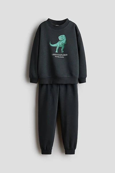 2-Piece Printed Sweatshirt and Joggers Set